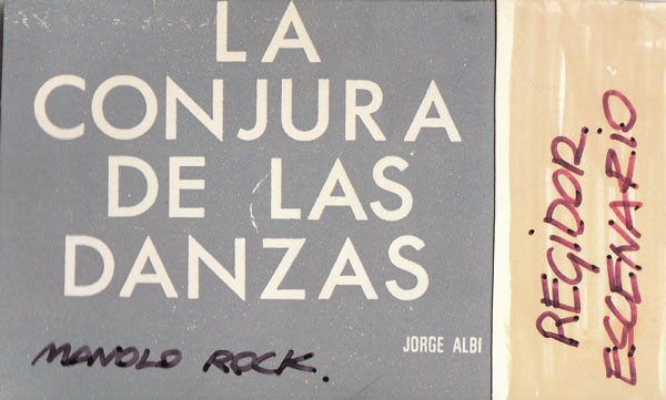 Trabajando para mi querido Jorge Albi en su fiesta anual de La Conjura de las Danzas. Barraca. 1986.