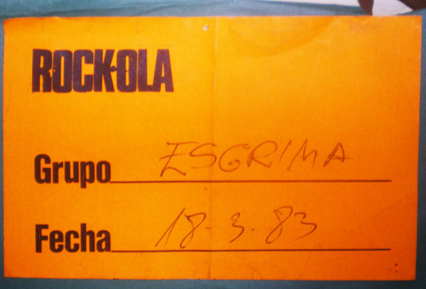 Backstage de la sala madrileña Rockola. Con Esgrima en 1983.