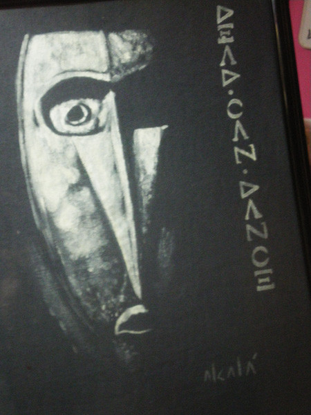 Camiseta pintada a petición mía por Manolo Alcala y que ahora forma parte de un cuadro que siempre me recuerda a Pyjamarama. 1983.