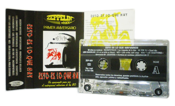 Cassette que regaló la sala Zeppelin en 1995 con grupos valencianos.