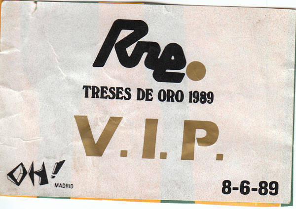 VIP para la fiesta de Rafa Abitbol. 1989.